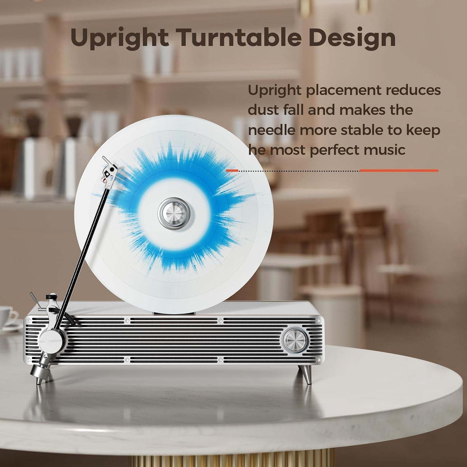 Vertical Bluetooth Vinyl Record Player