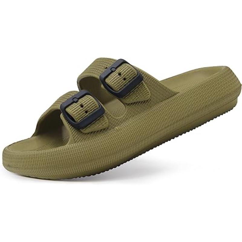 Dual Adjustable Buckles Unisex Sandals