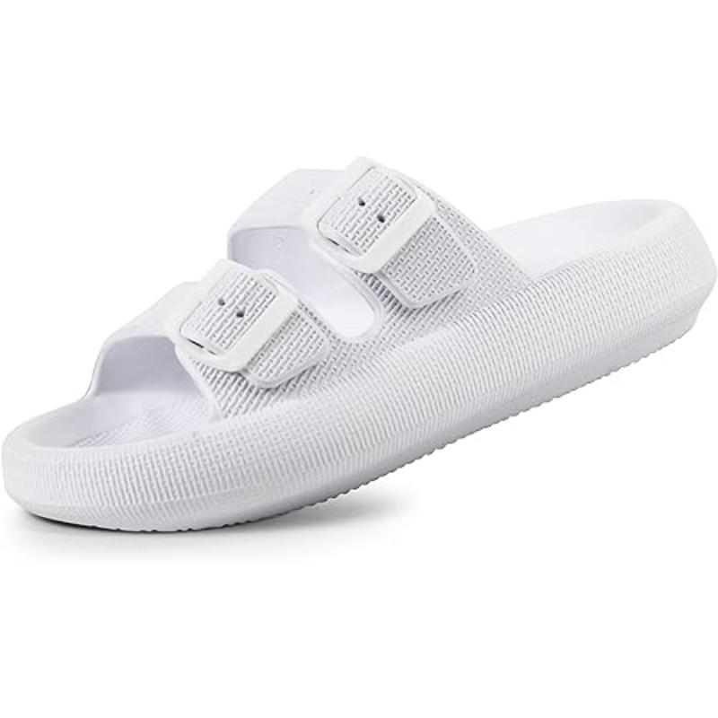 Soft Adjustable Dual Buckle Unisex Slides